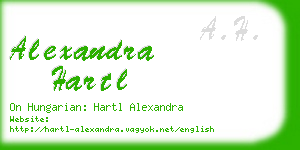 alexandra hartl business card